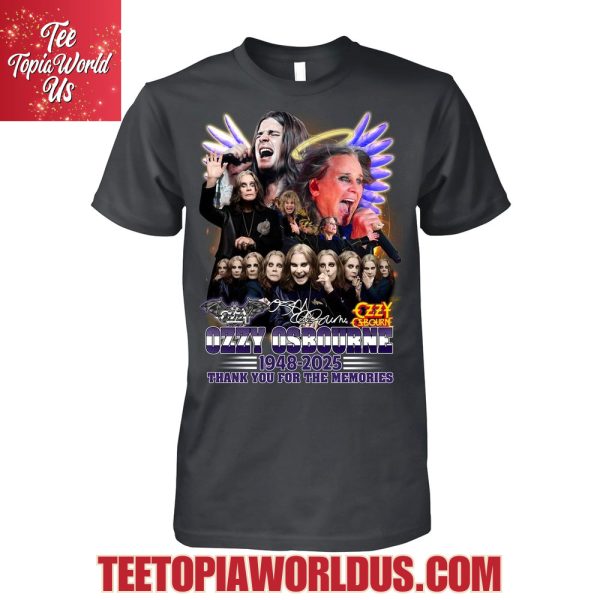 Ozzy Osbourne 1948-2025 Thank You For The Memories T-Shirt
