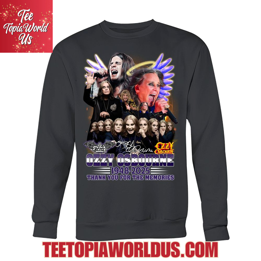 Ozzy Osbourne 1948-2025 Thank You For The Memories T-Shirt Ozzy Osbourne 1948-2025 Thank You For The Memories T-Shirt