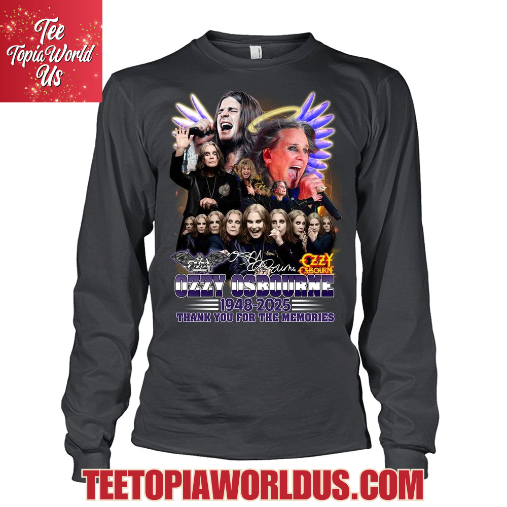 Ozzy Osbourne 1948-2025 Thank You For The Memories T-Shirt Ozzy Osbourne 1948-2025 Thank You For The Memories T-Shirt