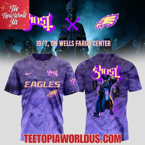 Philadelphia Eagles x Ghost Tour Merch 2025 T-Shirt