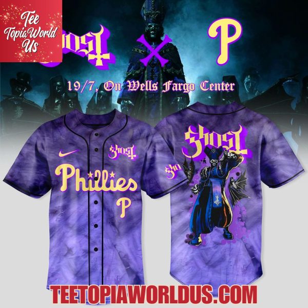 Philadelphia Phillies x Ghost Band World Tour 2025 Jersey