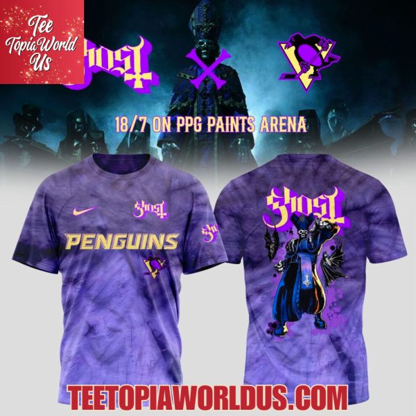 Pittsburgh Penguins x Ghost Tour Merch 2025 T-Shirt