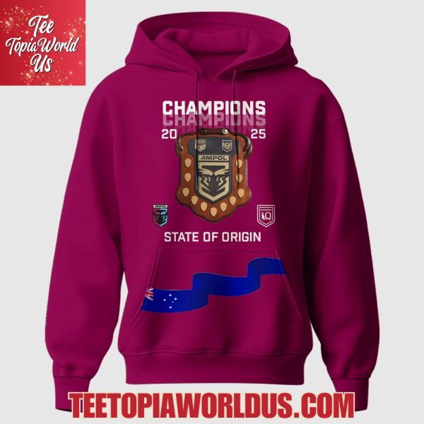 Queensland Maroons State Of Origin Champions 2025 Hoodie