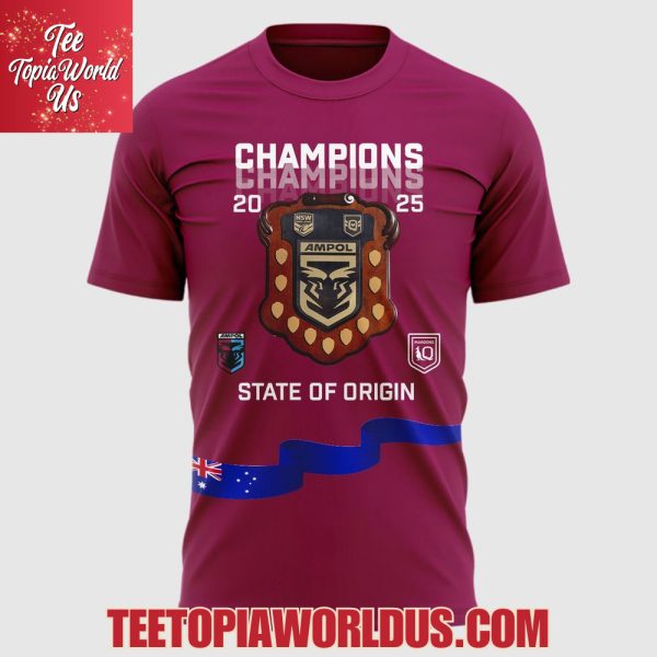 Queensland Maroons State Of Origin Champions 2025 Hoodie