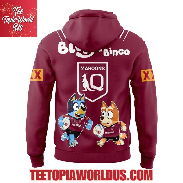 Queensland Maroons x Bluey and Bingo Hoodie