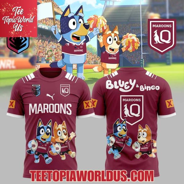 Queensland Maroons x Bluey and Bingo Hoodie