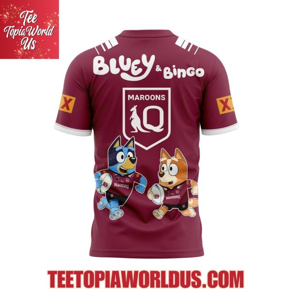 Queensland Maroons x Bluey and Bingo Hoodie