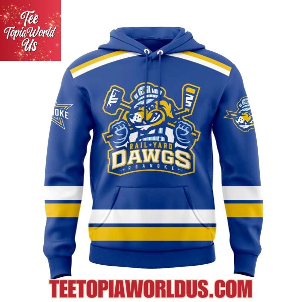 Roanoke Rail Yard Dawgs New Logo Unleashed Blue Hoodie