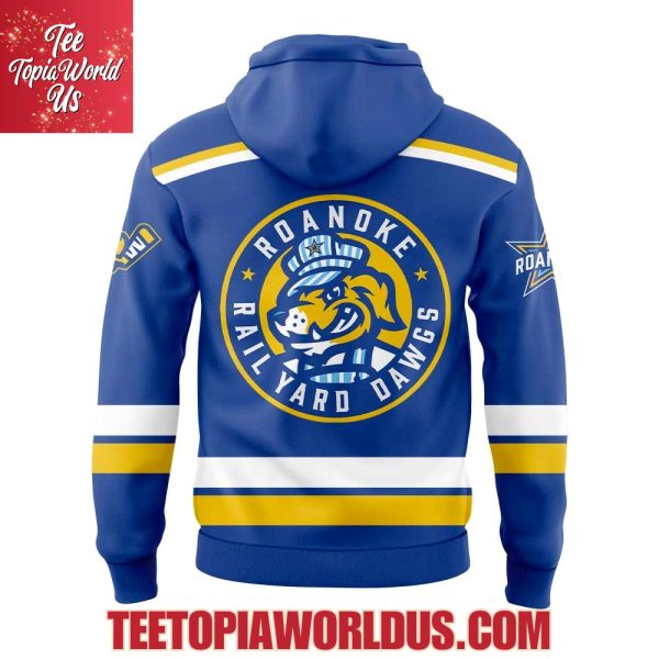 Roanoke Rail Yard Dawgs New Logo Unleashed Blue Hoodie