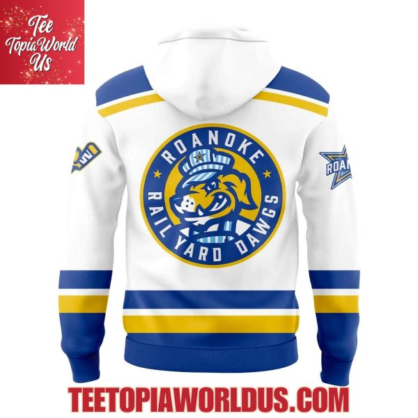 Roanoke Rail Yard Dawgs New Logo Unleashed White Hoodie