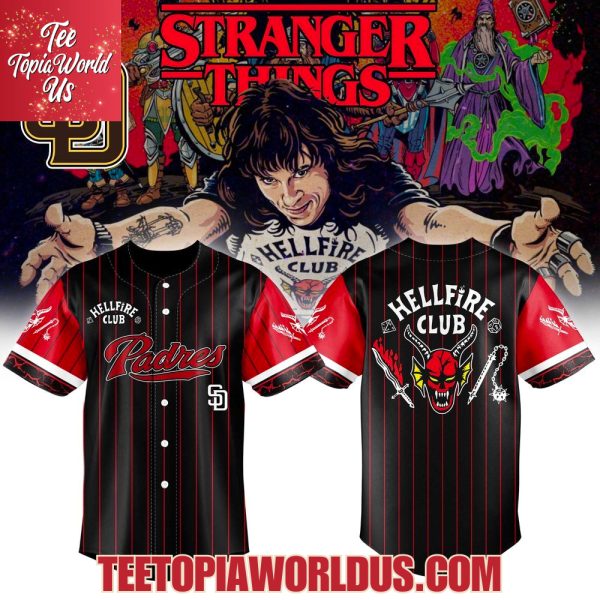 San Diego Padres x Hellfire Club Redline Pinstripe Jersey