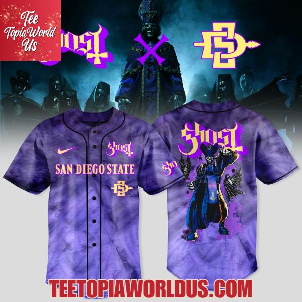 San Diego State Aztecs x Ghost Band World Tour Merch 2025 Baseball Jersey
