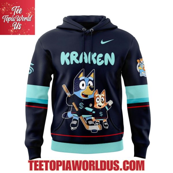 Seattle Kraken Bluey and Bingo Hoodie