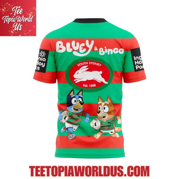 South Sydney Rabbitohs x Bluey and Bingo Hoodie