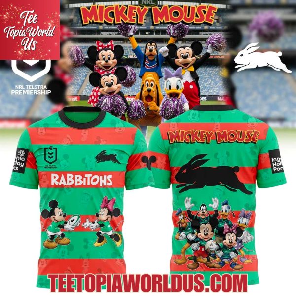 South Sydney Rabbitohs x Mickey Mouse T-Shirt, Hoodie