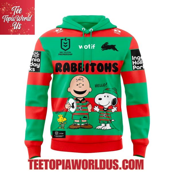 South Sydney Rabbitohs x Snoopy and Peanuts Hoodie