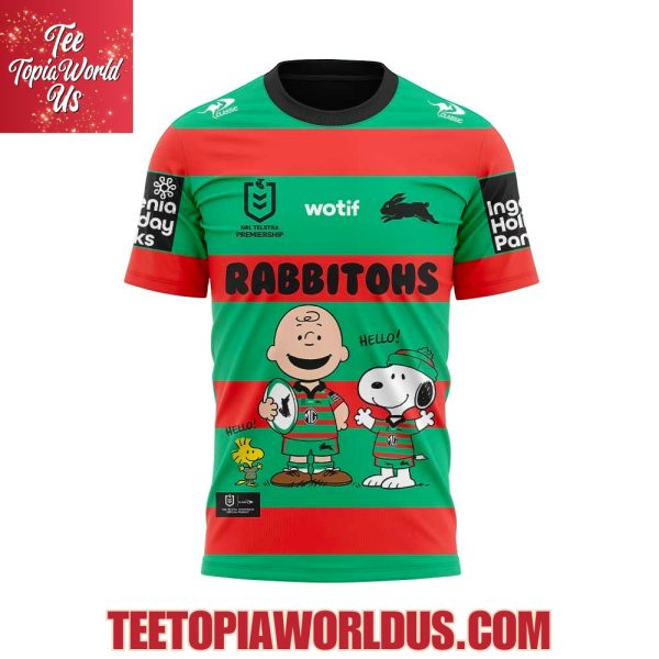 South Sydney Rabbitohs x Snoopy and Peanuts Hoodie