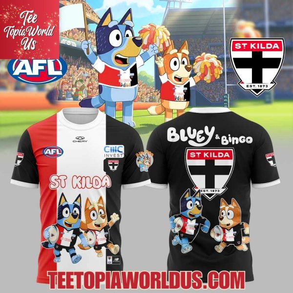 St Kilda Saints Bluey and Bingo Hoodie