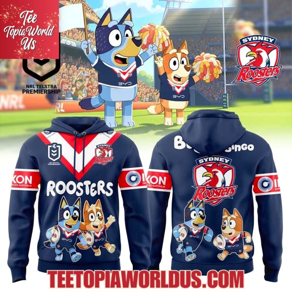 Sydney Roosters Bluey and Bingo Hoodie