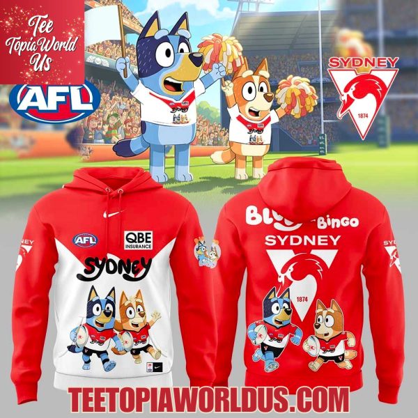 Sydney Swans Bluey and Bingo Hoodie