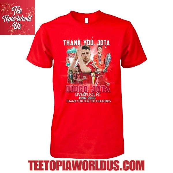 Thank Your Diogo Jota Liverpool FC 1996-2025 Thank You For The Memories T-Shirt