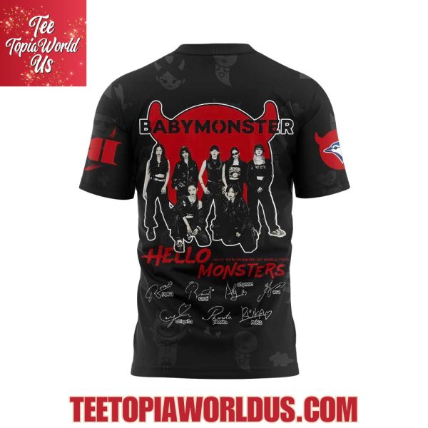 Toronto Blue Jays Baby Monster 1Sst World Tour 2025 Signature Black T-Shirt, Hoodie