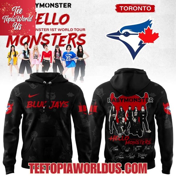 Toronto Blue Jays Baby Monster 1Sst World Tour 2025 Signature Black T-Shirt, Hoodie