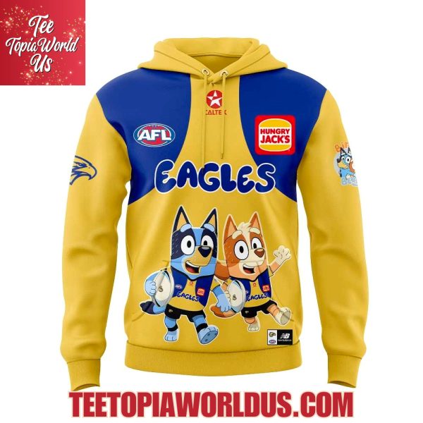West Coast Eagles Bluey and Bingo Hoodie