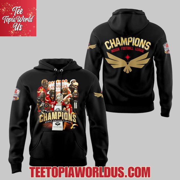2025 IFL National Champions Champions Vegas Knight Hawks T-Shirt, Hoodie – Black