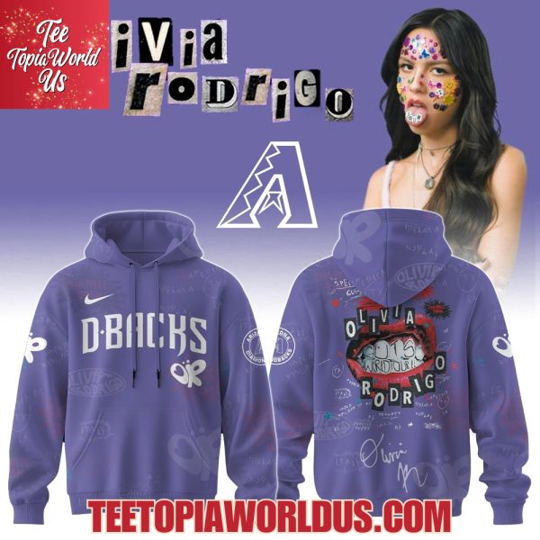 Arizona Diamondbacks x Olivia Rodrigo GUTS World Tour 2025 Hoodie