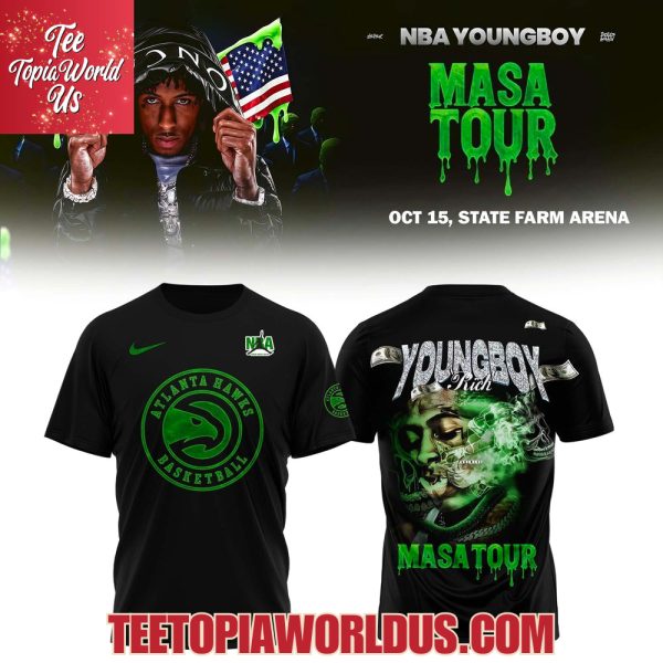 Atlanta Hawks x NBA Young Boy: MASA Tour Merch T-Shirt
