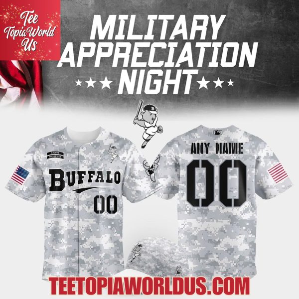 Buffalo Bisons Military Appreciation Night 2025 Baseball Jersey