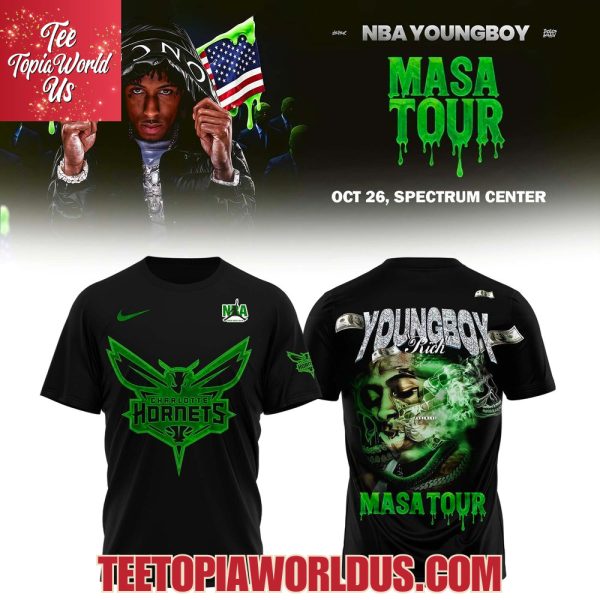 Charlotte Hornets x NBA Young Boy: MASA Tour Merch T-Shirt