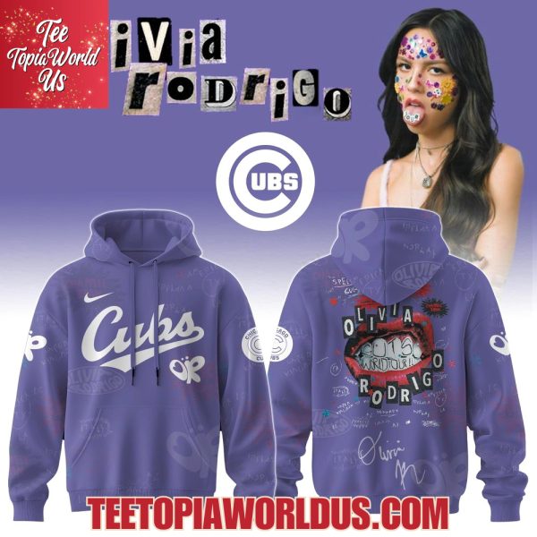 Chicago Cubs x Olivia Rodrigo GUTS World Tour 2025 Hoodie