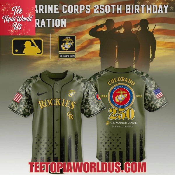 Colorado Rockies U.S. Marine Corps 250th Birthday Celebration Jersey
