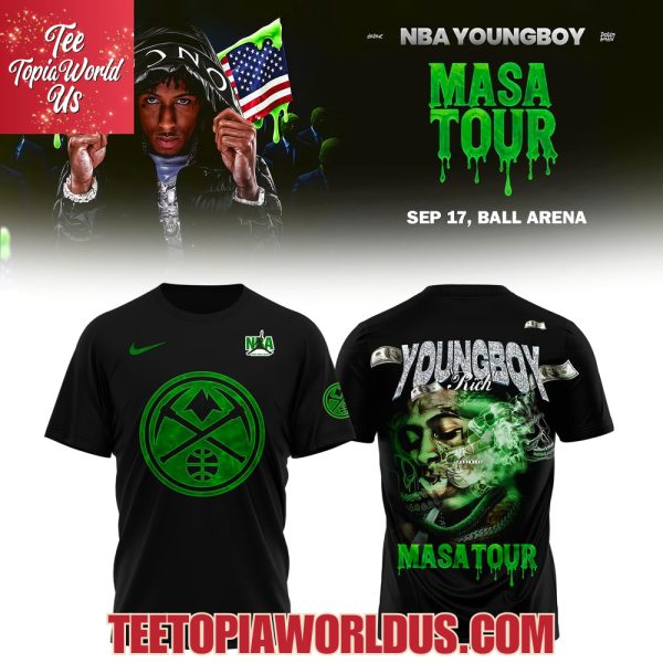 Denver Nuggets x NBA Young Boy: MASA Tour Merch T-Shirt