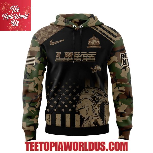 Detroit Lions Military Appreciation 2025 Hoodie