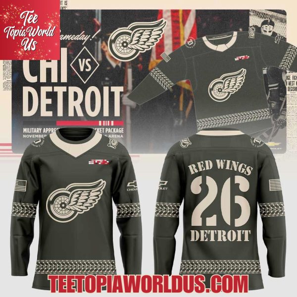 Detroit Red Wings Military Appreciation 2025 Jersey