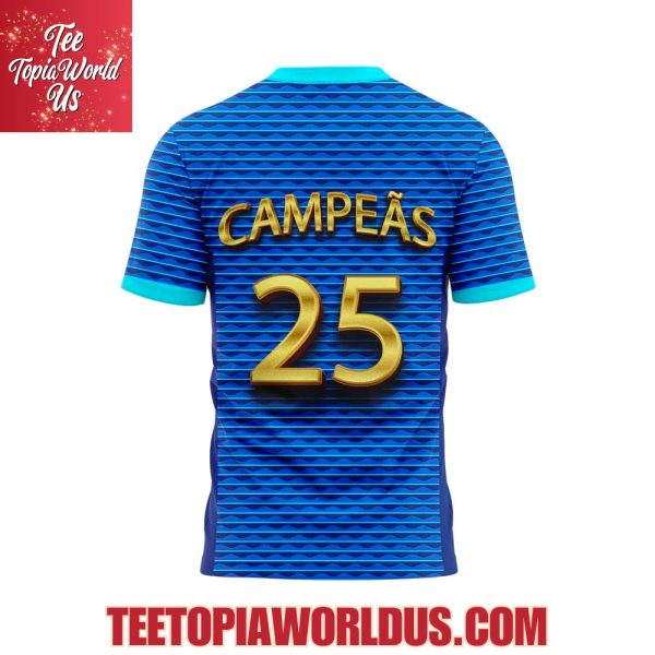 Edição Limitada Seleção Feminina de Futebol BRASIL CAMPEÃO DA AMÉRICA 25 Shirt