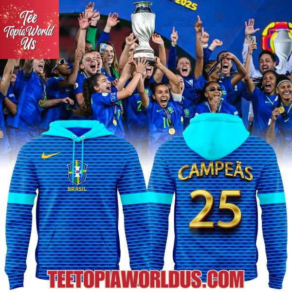 Edição Limitada Seleção Feminina de Futebol BRASIL CAMPEÃO DA AMÉRICA 25 Shirt