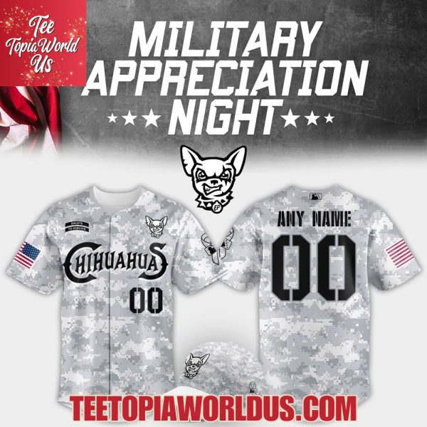 El Paso Chihuahuas Military Appreciation Night 2025 Baseball Jersey