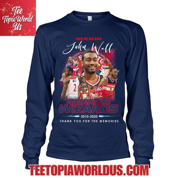 End Of An Era John Wall Washington Wizards 2010-2020 Thank You For The Memories T-Shirt