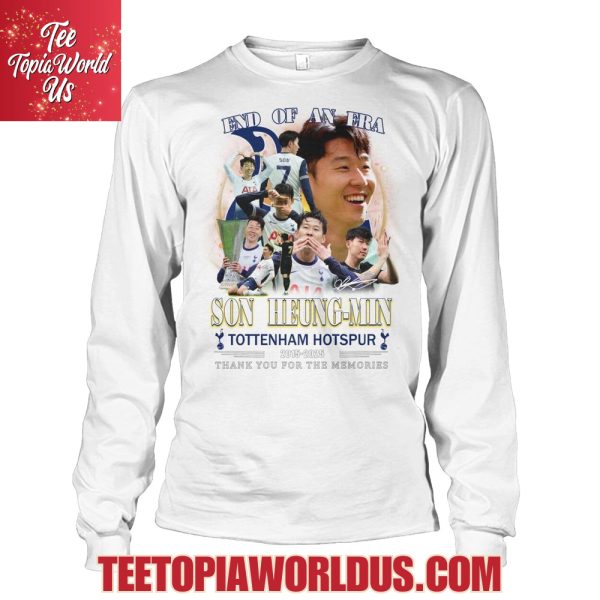 End Of An Era Son Heung-Min Tottenham Hotspur 2015-2025 Thank You For The Memories T-Shirt