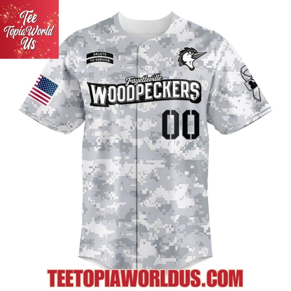 Fayetteville Woodpeckers Military Appreciation Night 2025 Baseball Jersey