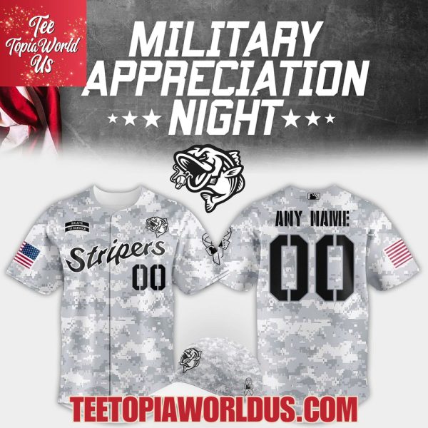 Gwinnett Stripers Military Appreciation Night 2025 Baseball Jersey