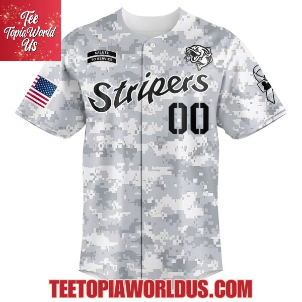 Gwinnett Stripers Military Appreciation Night 2025 Baseball Jersey