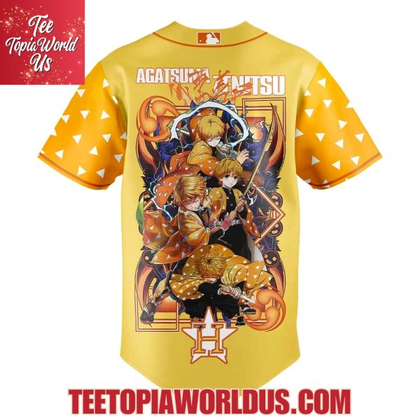 Houston Astros x Demon Slayer Agatsuma Zenitsu Jersey