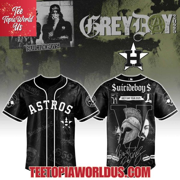 Houston Astros x $uicideboy$ Grey Day Tour 2025 Jersey