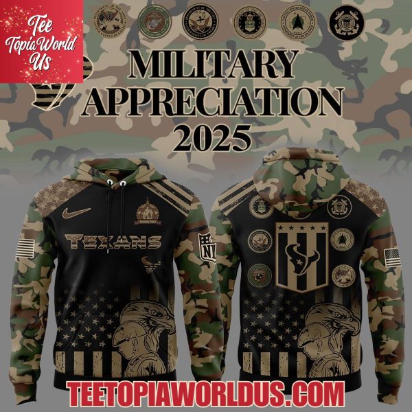 Houston Texans Military Appreciation 2025 Hoodie