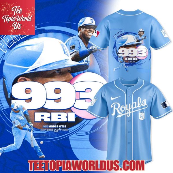 Kansas City Royals Salvador Pérez 993 RBI Record Jersey